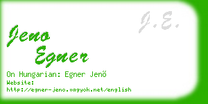 jeno egner business card